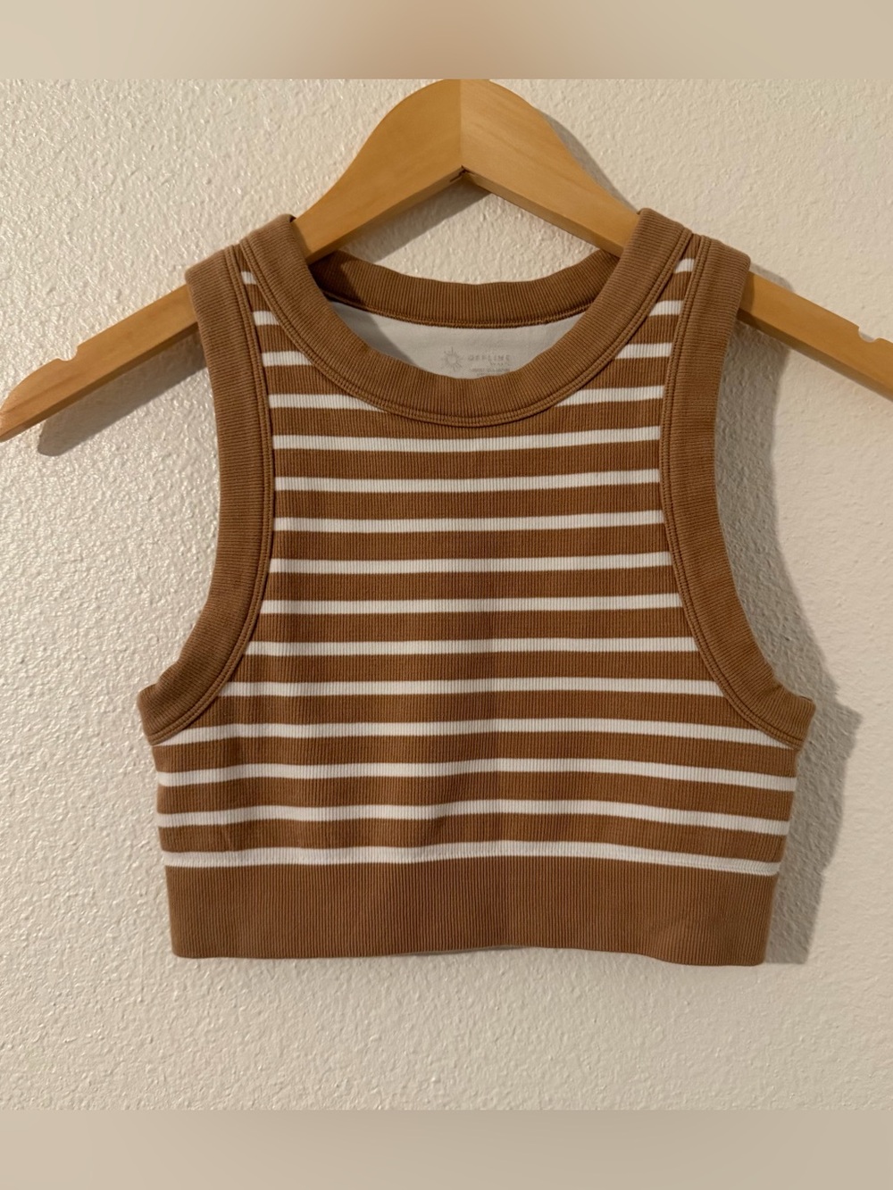 Offline by Aerie Seamless Striped Cropped Tank/Bra Size XS
